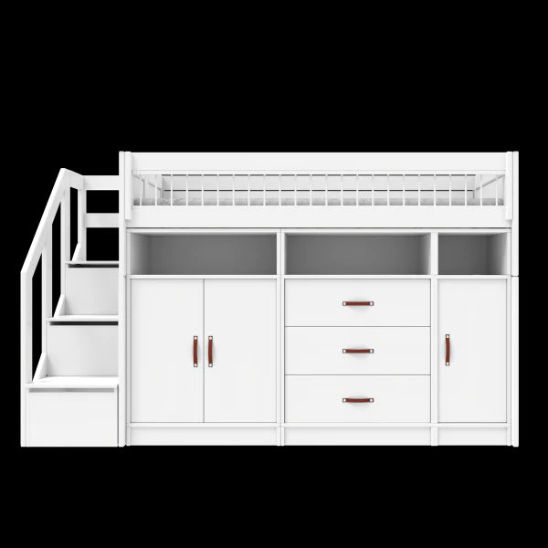 ALL-IN-ONE-Mittelhochbett mit Treppe, Breeze 152