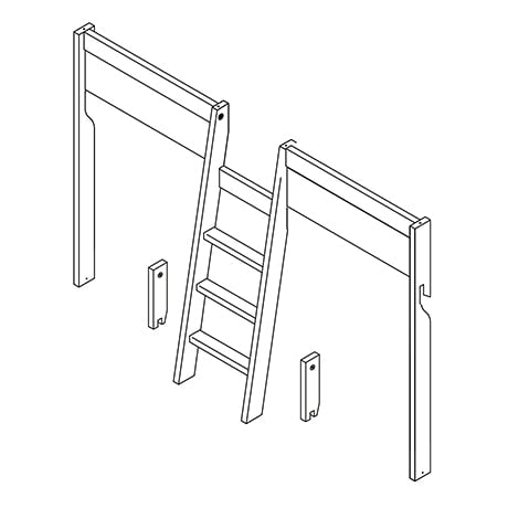 Leiter und Fronten für 4-in-1 Bett