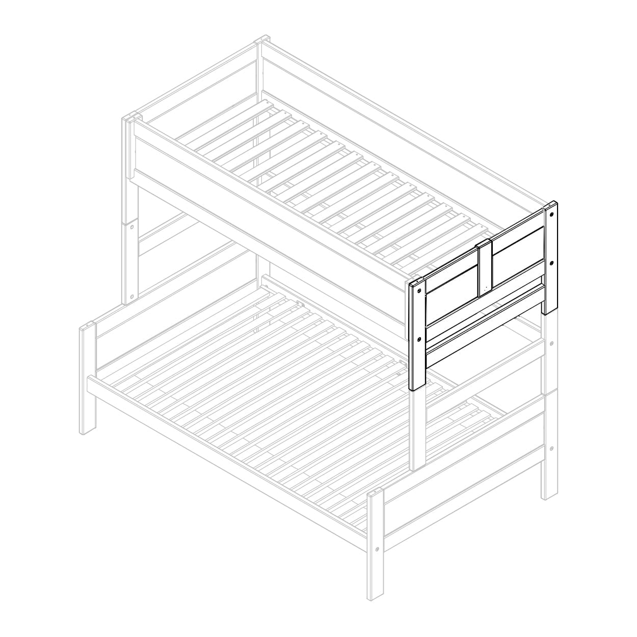 Kopfteil mit möglichem Einstieg