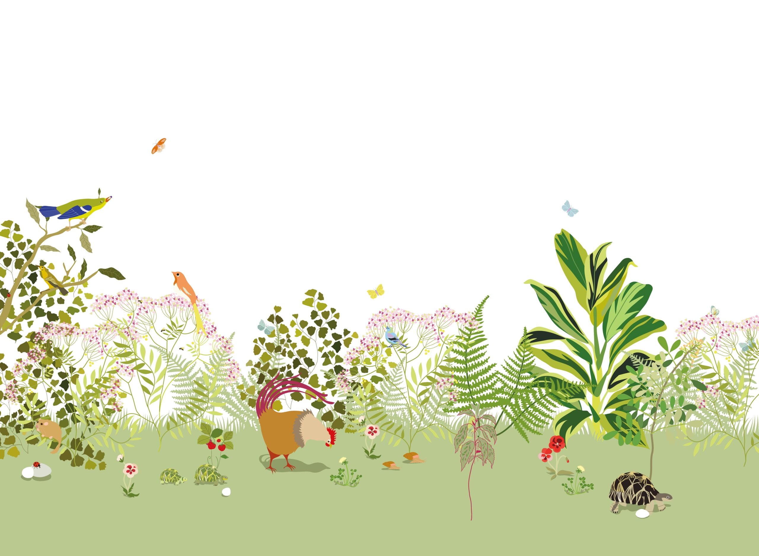 Little Cabari: Panoramatapete BOTANIQUE