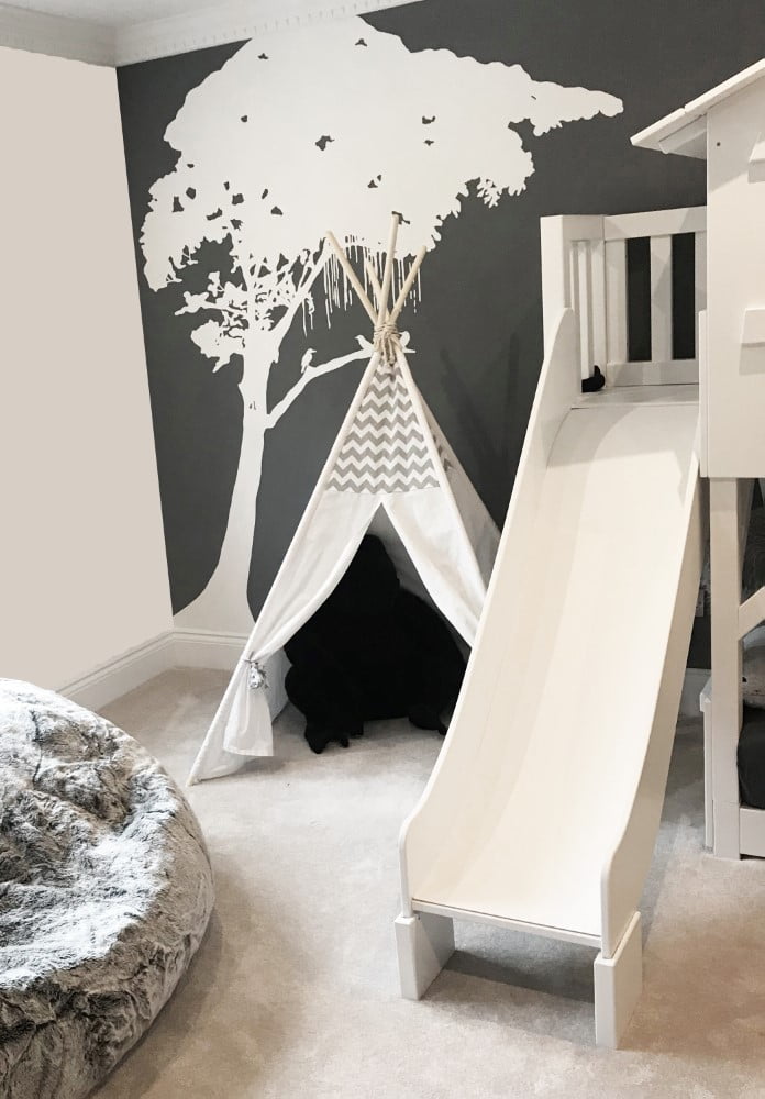 Mathy by Bols Baumhaus Stockbett mit Rutsche + Plattform