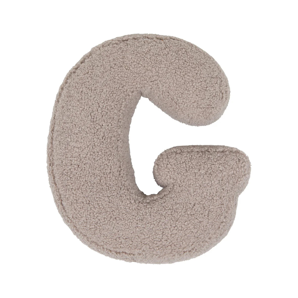 G Mocha Boucle Buchstabenkissen
