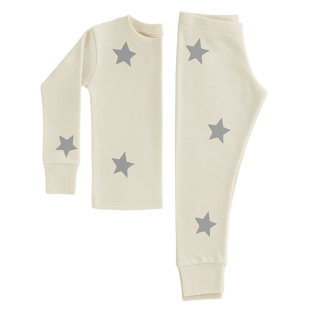 Pyjama mit Sternen Grau
