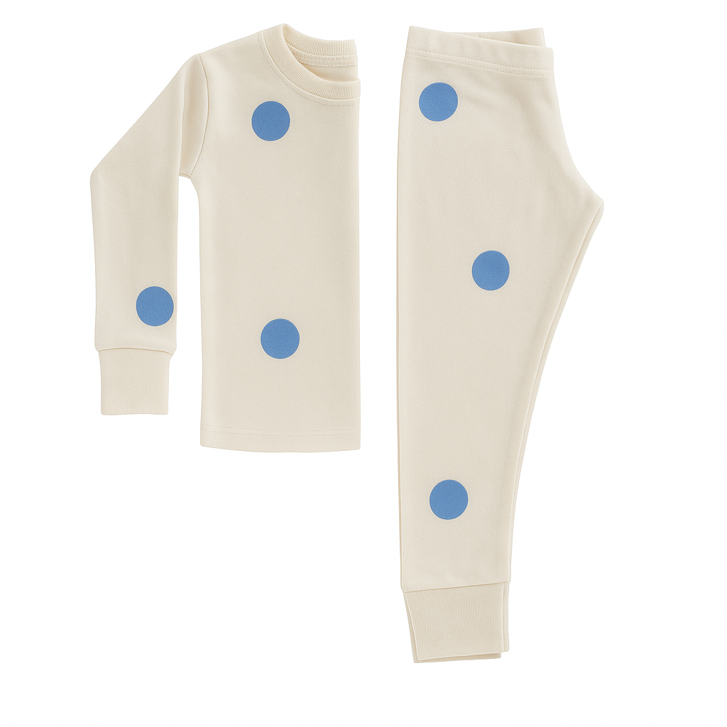 Pyjama mit Punkte Blau