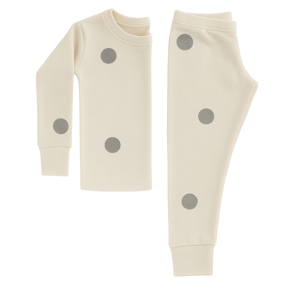 Pyjama mit Punkte Grau