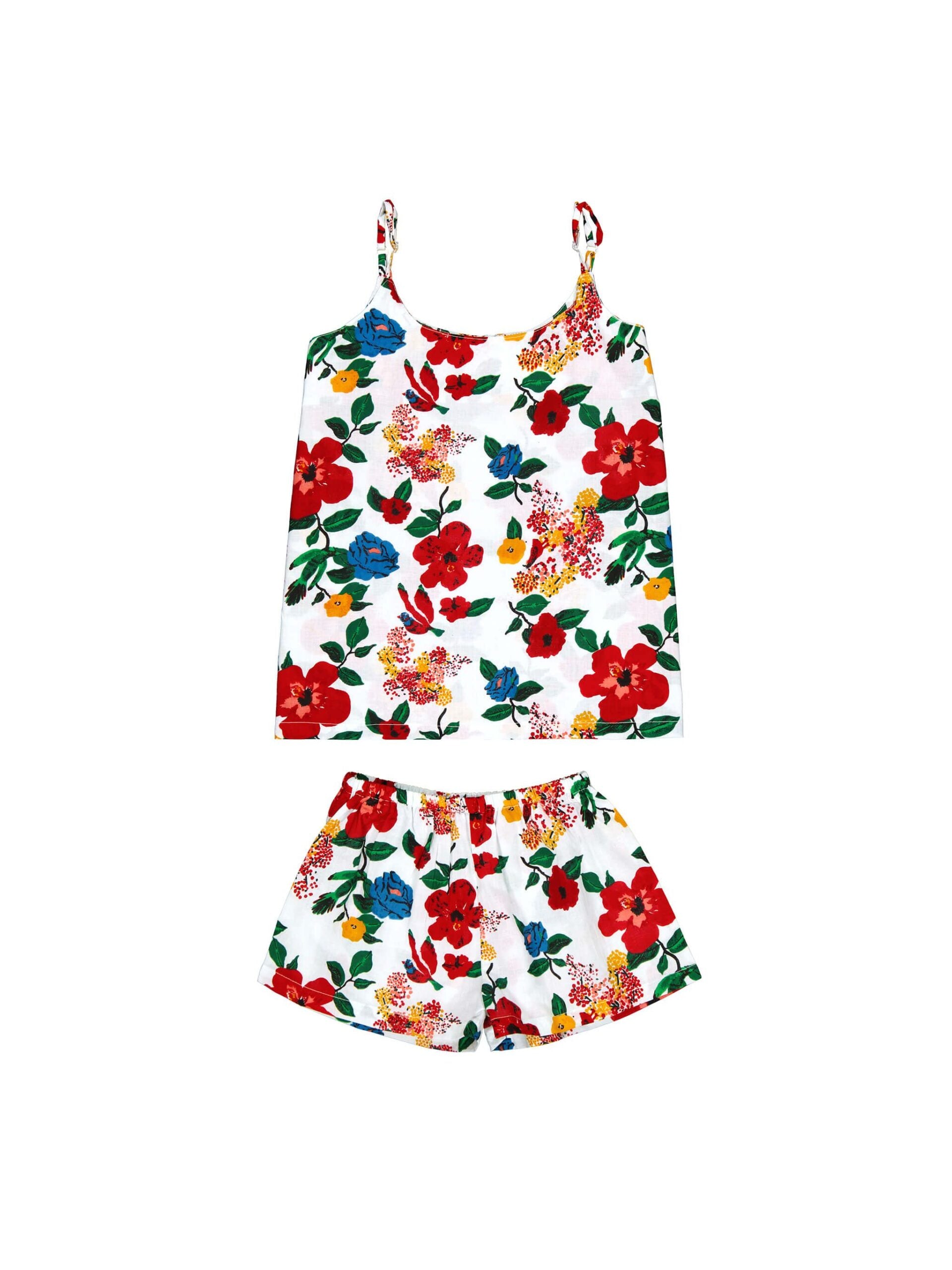 Lucas Du Tertre Pyjama Hibiscus Kurz