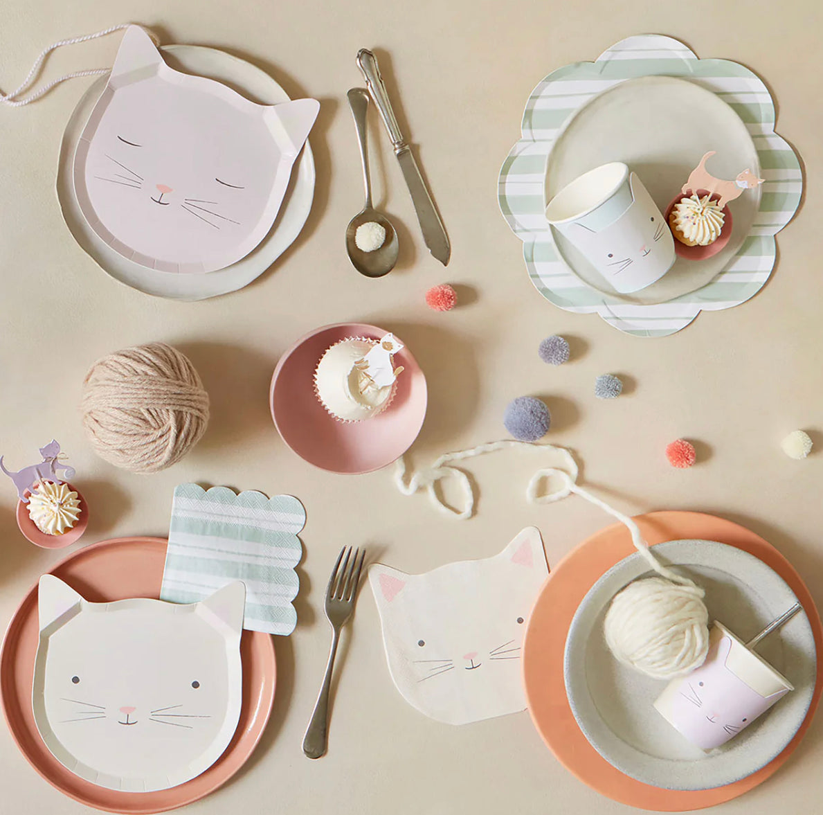 Meri Meri Süsses Katzen Servietten