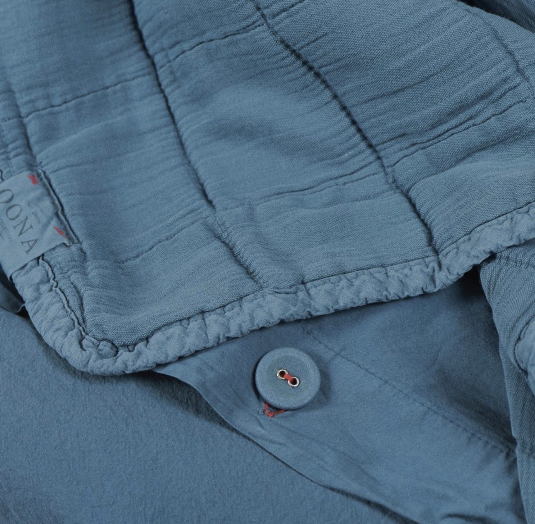 OONA Plaid Bettdecke, 100% gewaschener Baumwolle