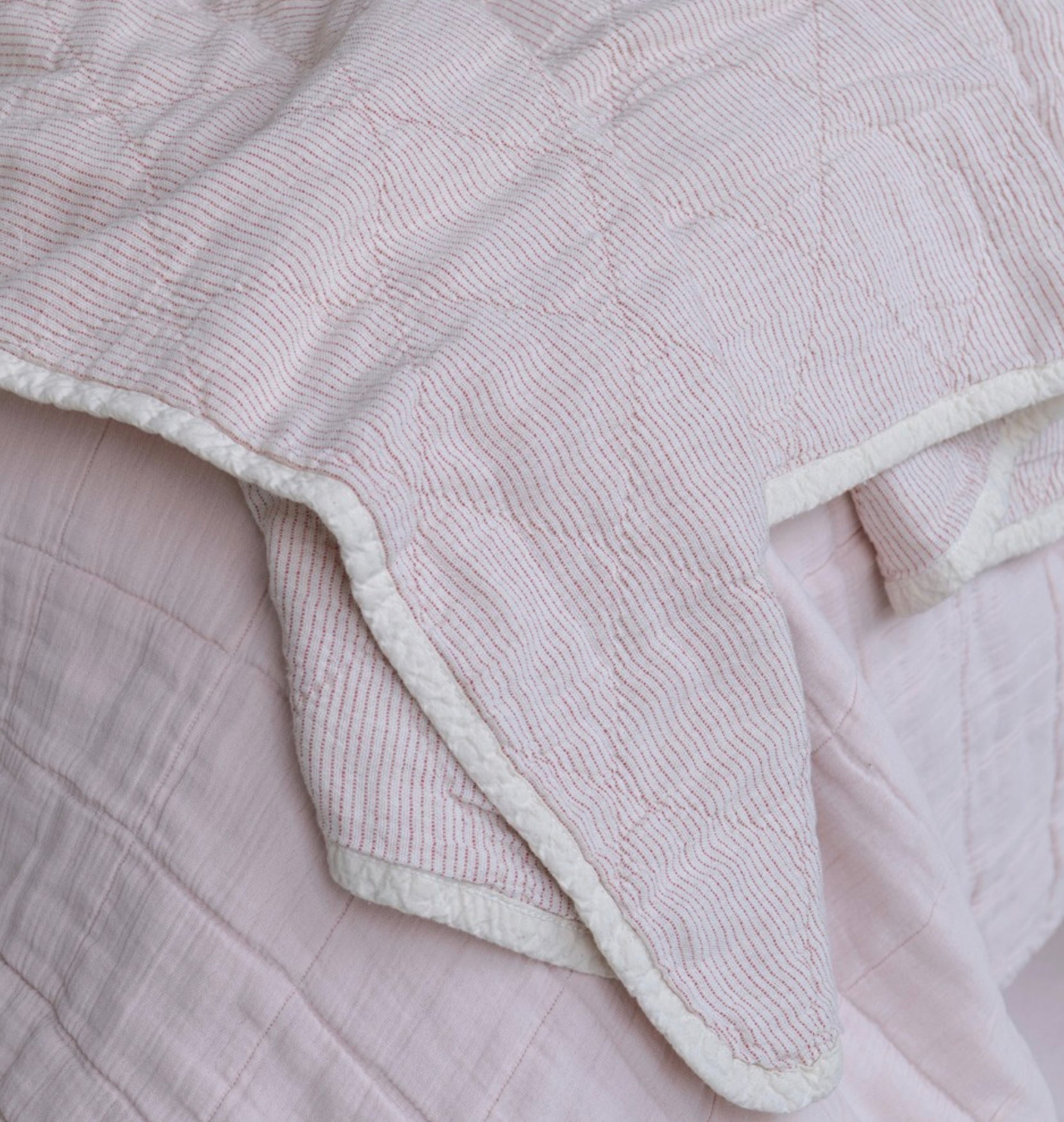 OONA Plaid Bettdecke, 100% gewaschener Baumwolle