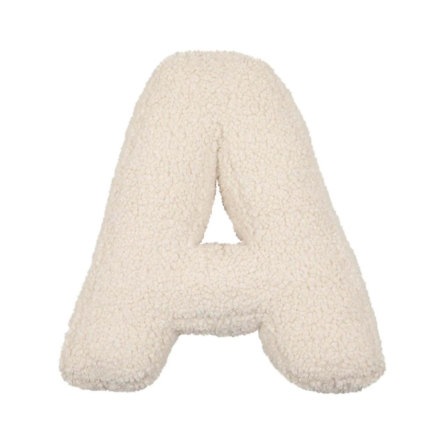 A Creme Boucle Buchstabenkissen
