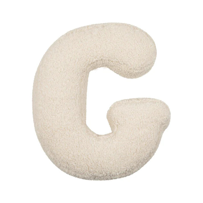 G Creme Boucle Buchstabenkissen
