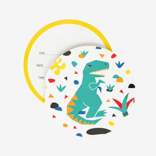 My Little Day Geburtstagseinladungen Dinosaurier