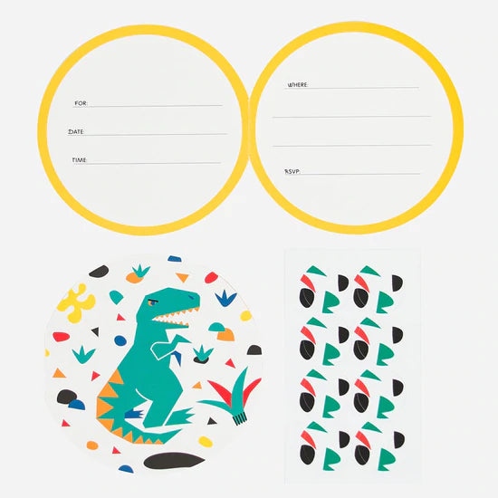 My Little Day Geburtstagseinladungen Dinosaurier
