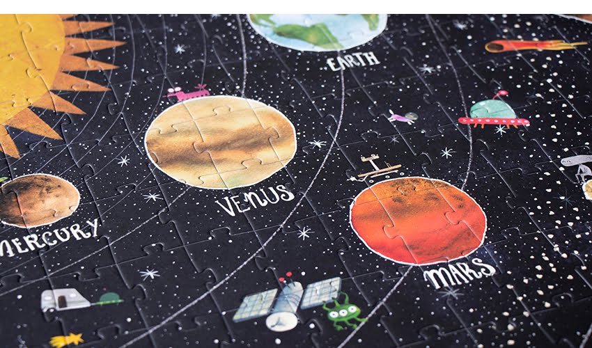 Londji Discover The Planets Puzzle – 200 Teile, Leuchtet im Dunkeln, Ab 8 Jahren