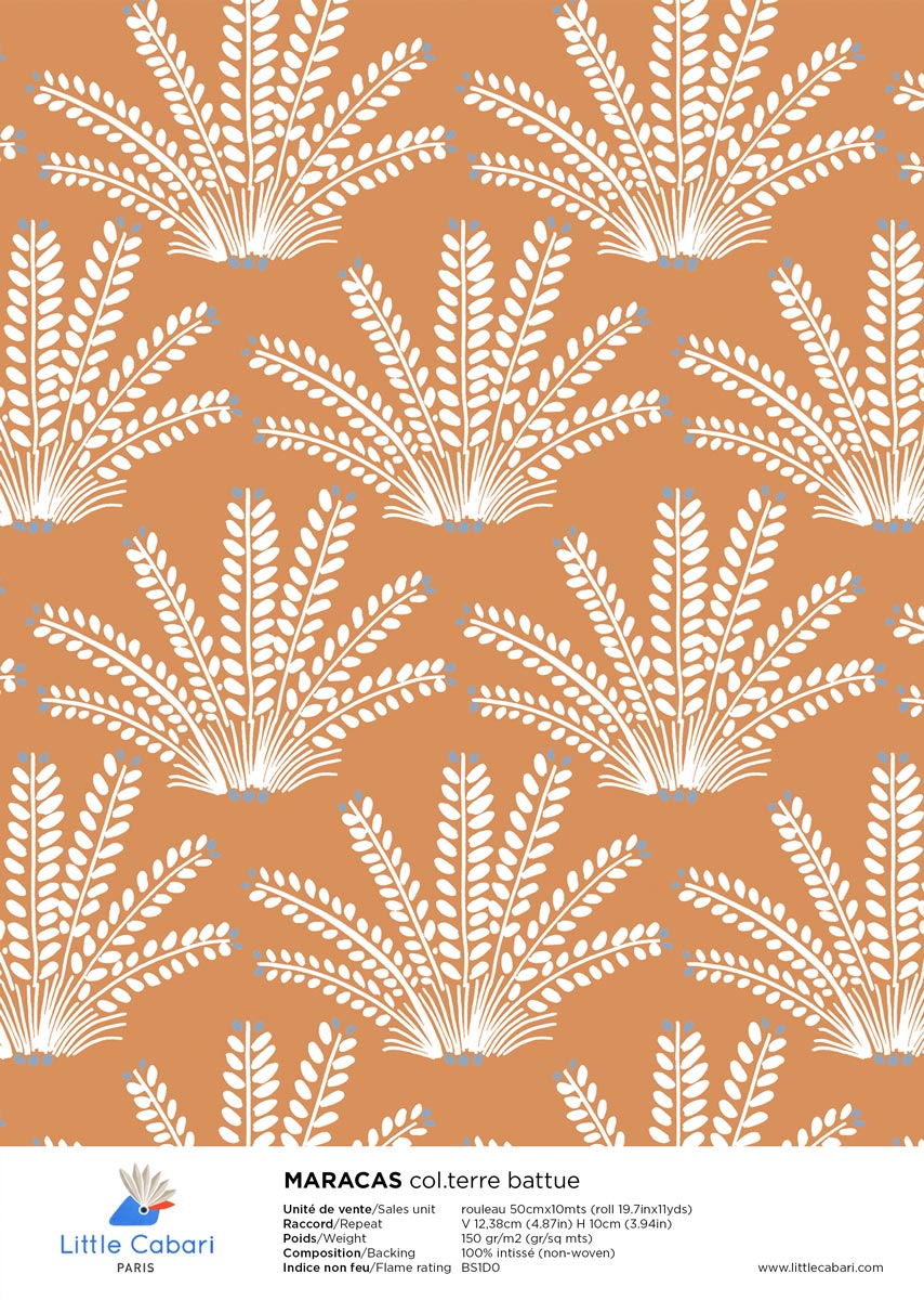 Little Cabari: Tapete MARACAS, Lehm