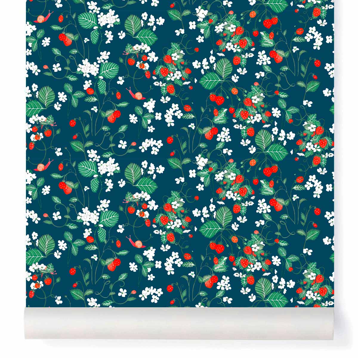 Little Cabari: Tapete ERDBEERFELDER, Nacht