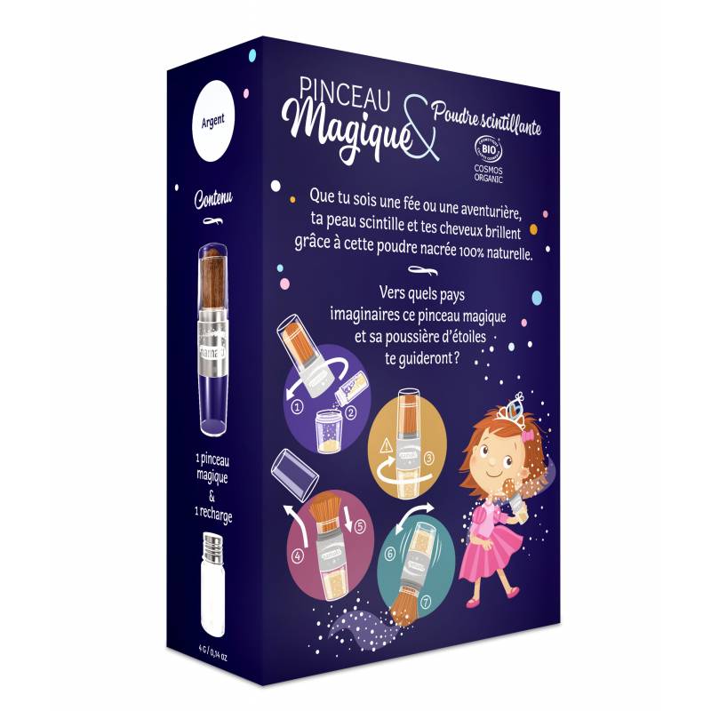 Namaki Bio magischer Pinsel mit glänzendem Puder, Silver