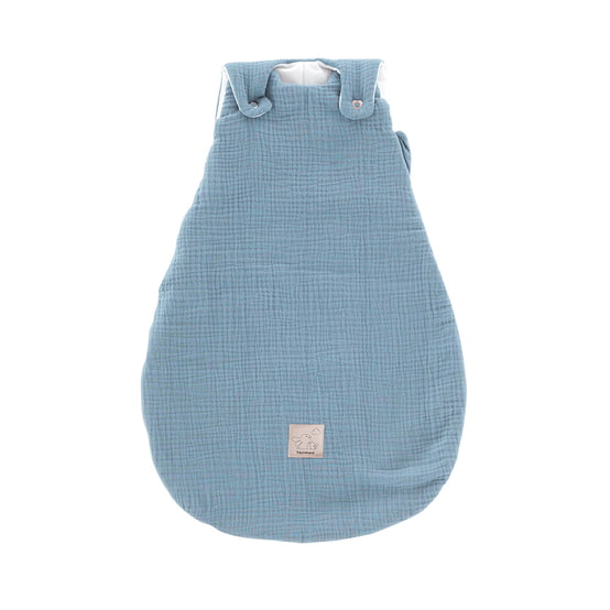 Träumeland all-season cotton muslin sleeping bag light blue