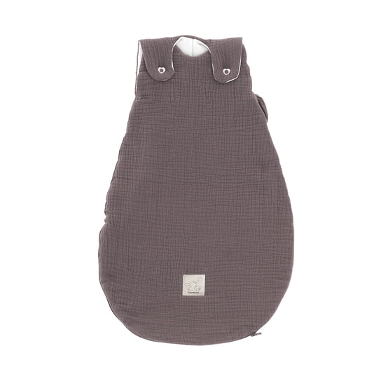 Träumeland Sac de couchage toutes saisons coton-museline chocolat