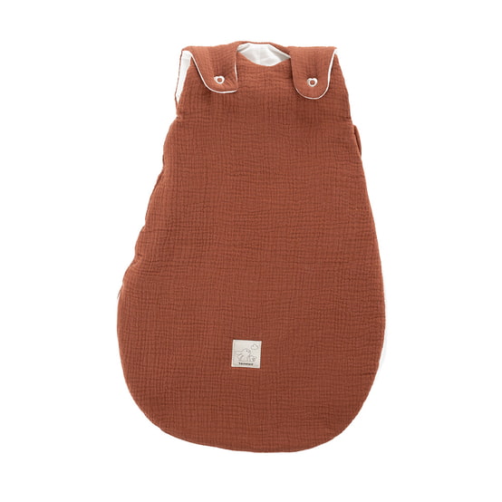 Träumeland Sac de couchage toutes saisons coton-museline terracotta