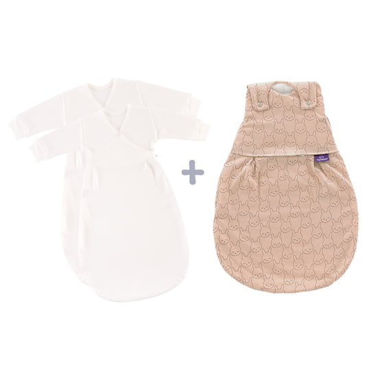 Träumeland all-season sleeping bag LIEBMICH 3-piece set cuddly bunny beige
