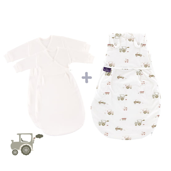 Träumeland Sac de couchage toutes saisons LIEBMICH Set 3pcs Little Farm vert