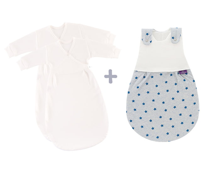 Träumeland sacco a pelo per tutte le stagioni LIEBMICH set 3 pezzi star dream blu