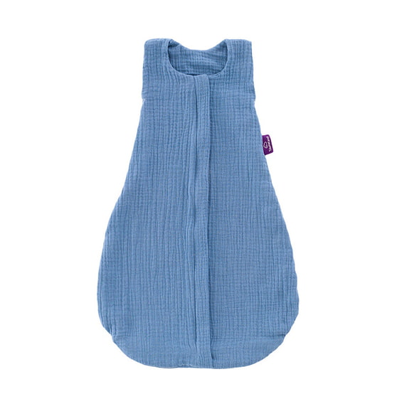 Träumeland Sommer-Schlafsack Baumwoll-Musselin hellblau
