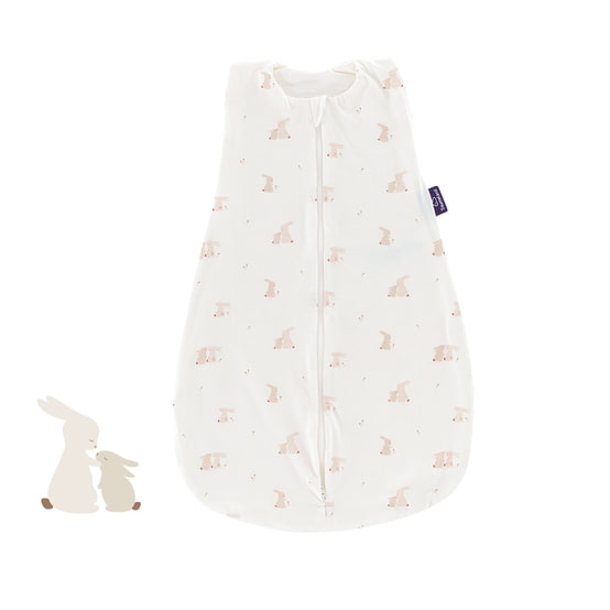 Träumeland Sac de couchage d'été jersey coton Hophop Bunny beige