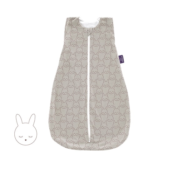 Träumeland Sac de couchage d'été jersey coton lapin doudou vert