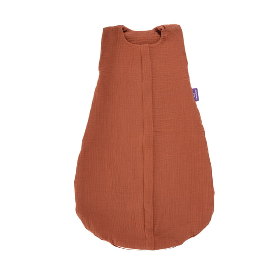 Träumeland Sommer-Schlafsack Baumwoll-Musselin terrakotta