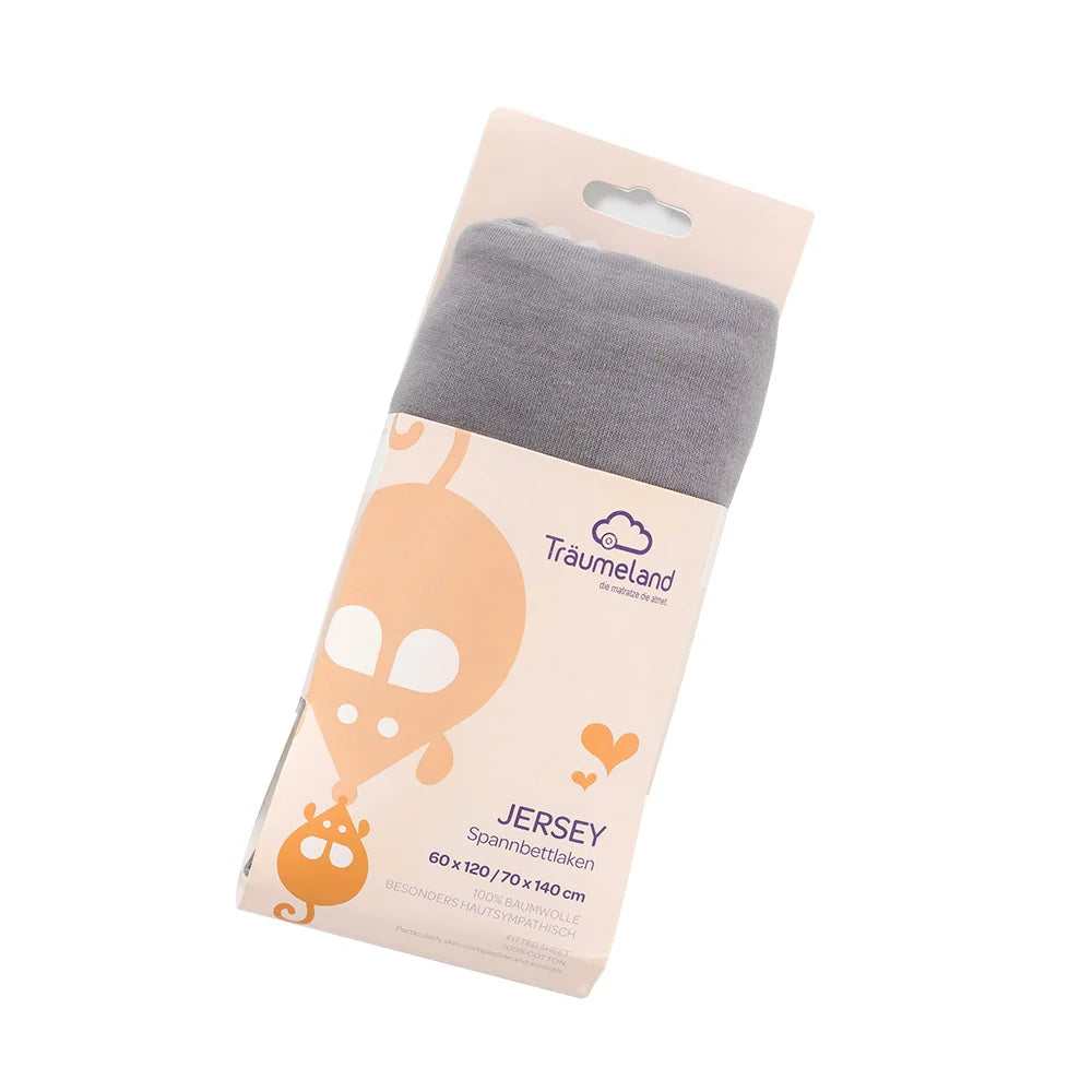 Träumeland fitted sheet jersey dark gray