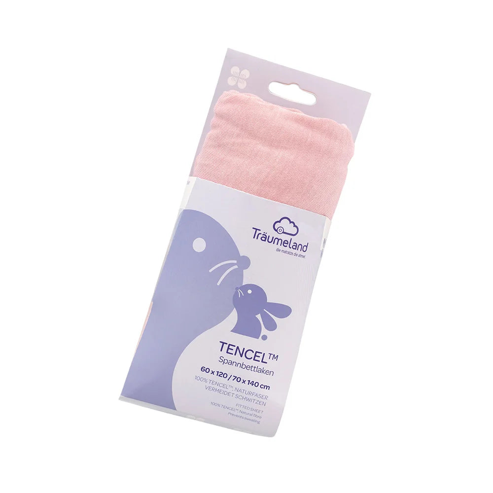 Träumeland Drap-housse Tencel rose