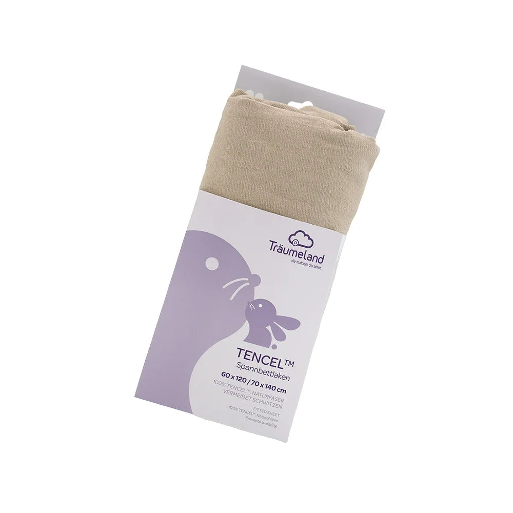 Träumeland fitted sheet Tencel taupe