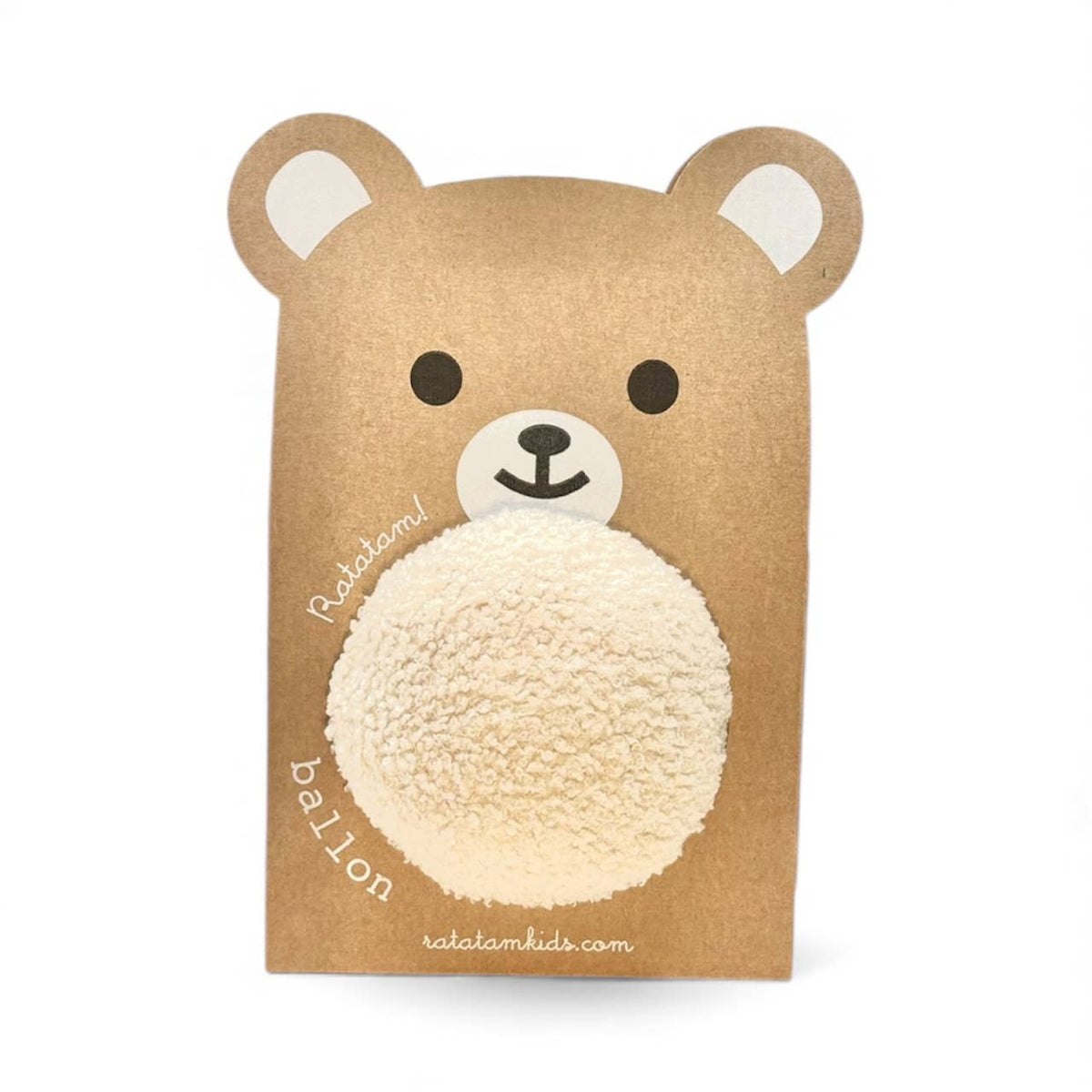 Plush bear ball white 12 cm