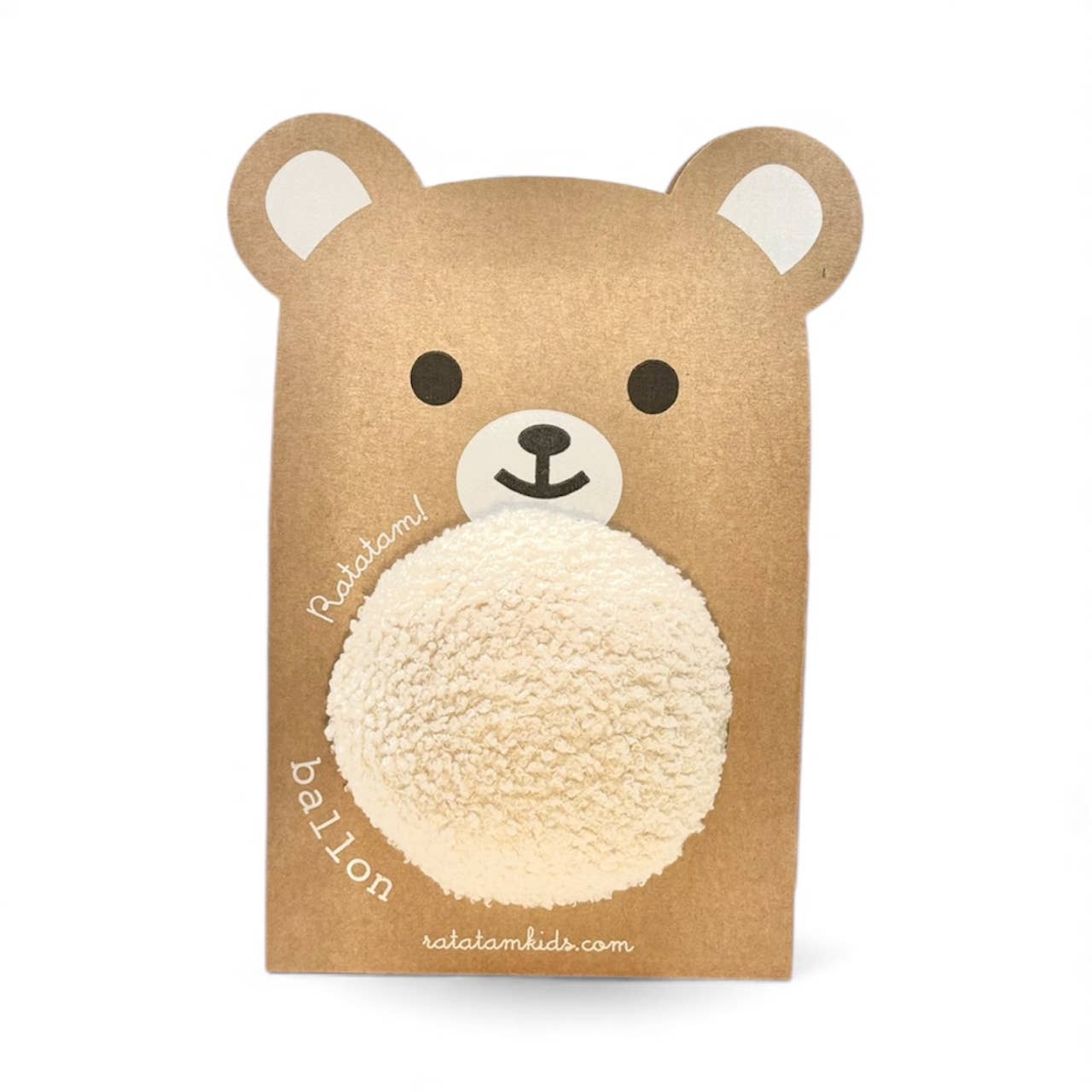 Plush bear ball white 12 cm