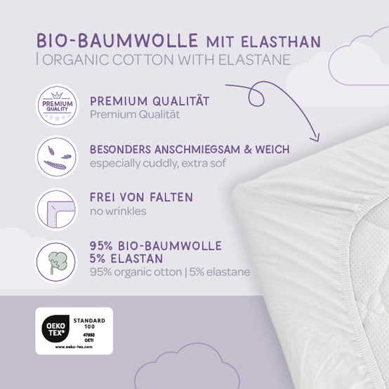 Träumeland fitted sheet organic cotton with elastane anthracite