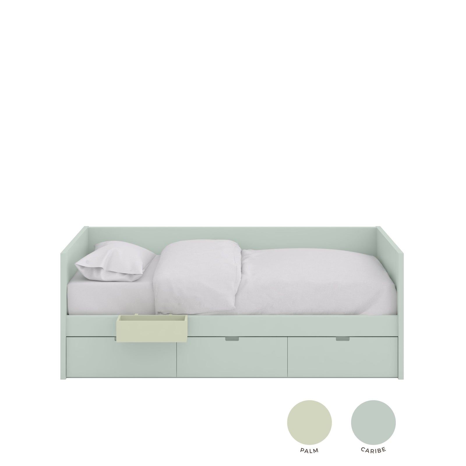 Muba Design Lit gigogne avec frise et tiroirs guidés