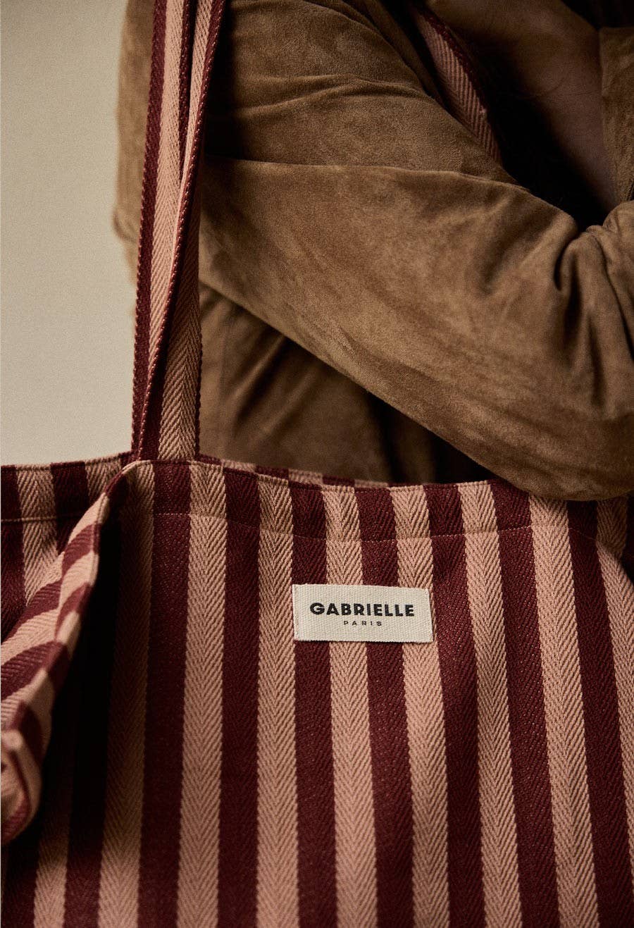 Gabrielle Paris borsa weekend in cotone a righe Garance