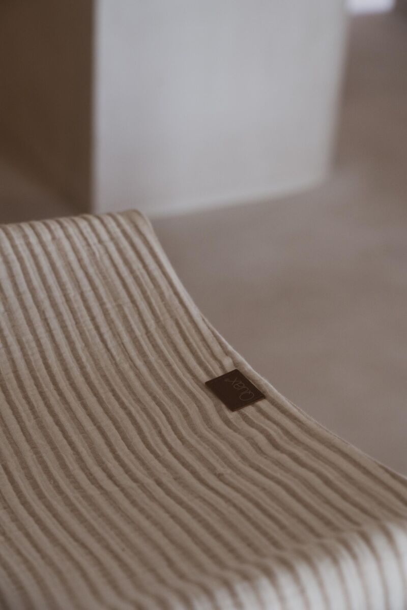 Quax Natural reversible changing mat cover Stripes