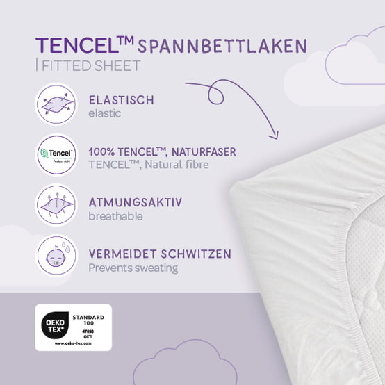 Träumeland fitted sheet Tencel taupe