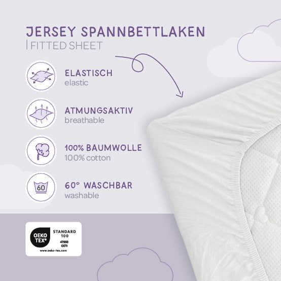 Träumeland fitted sheet jersey beige - extra high