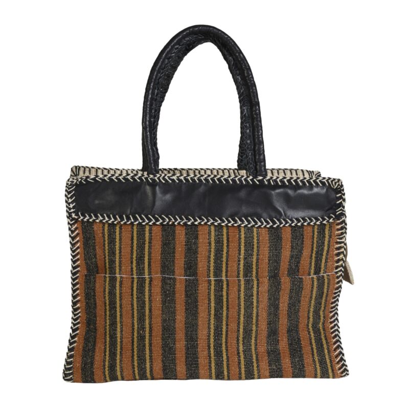 Quax Wickeltasche Rust & Schwarz