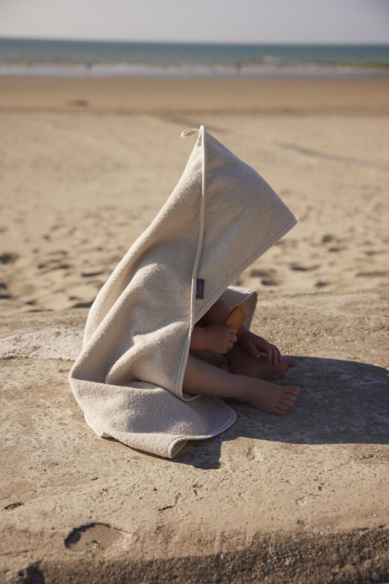 Serviette de bain à capuche Quax avec gant de toilette