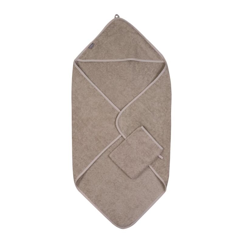 Serviette de bain à capuche Quax avec gant de toilette