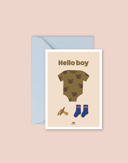 Karte Hello Boy