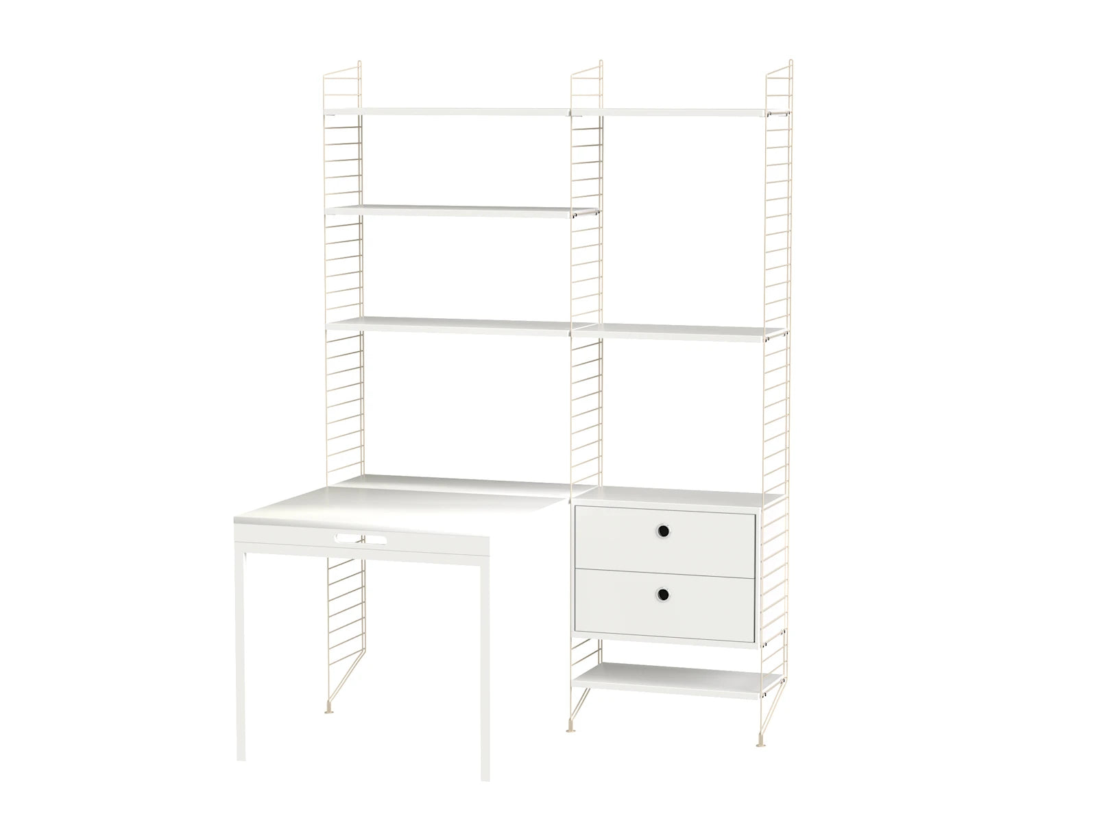 String Furniture Arbeitsplatz E Beige / Weiss