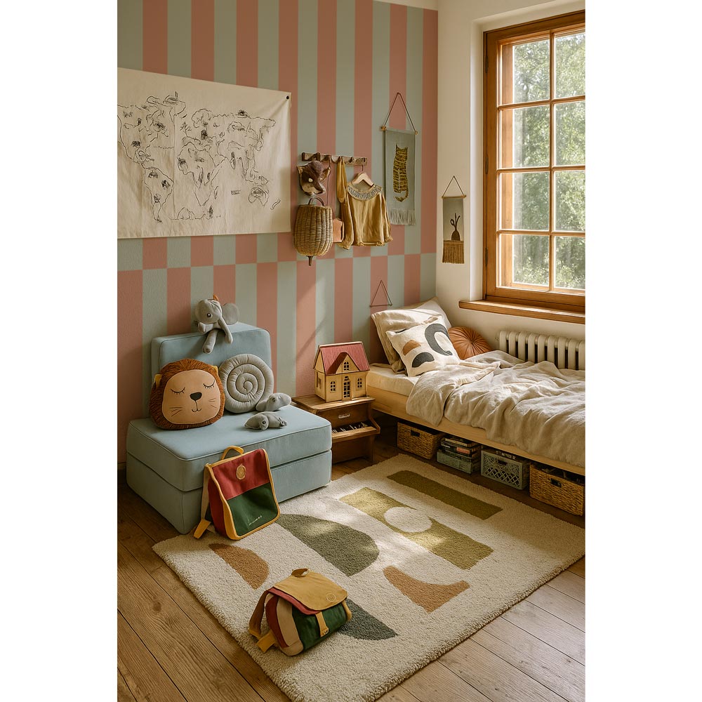 Dekornik Tapete Streifen green brown Upside down Streifen 50 x 280