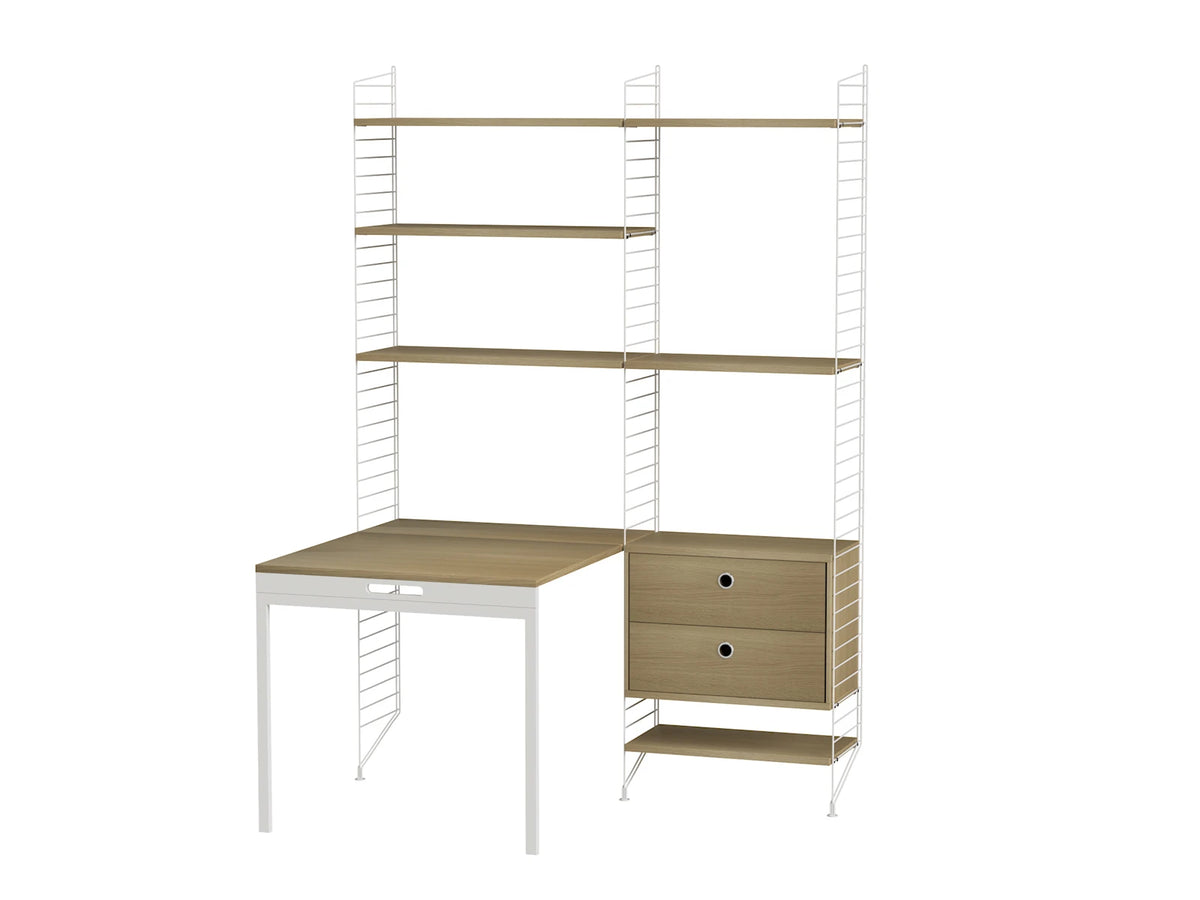String Furniture Bureau E Blanc / Chêne