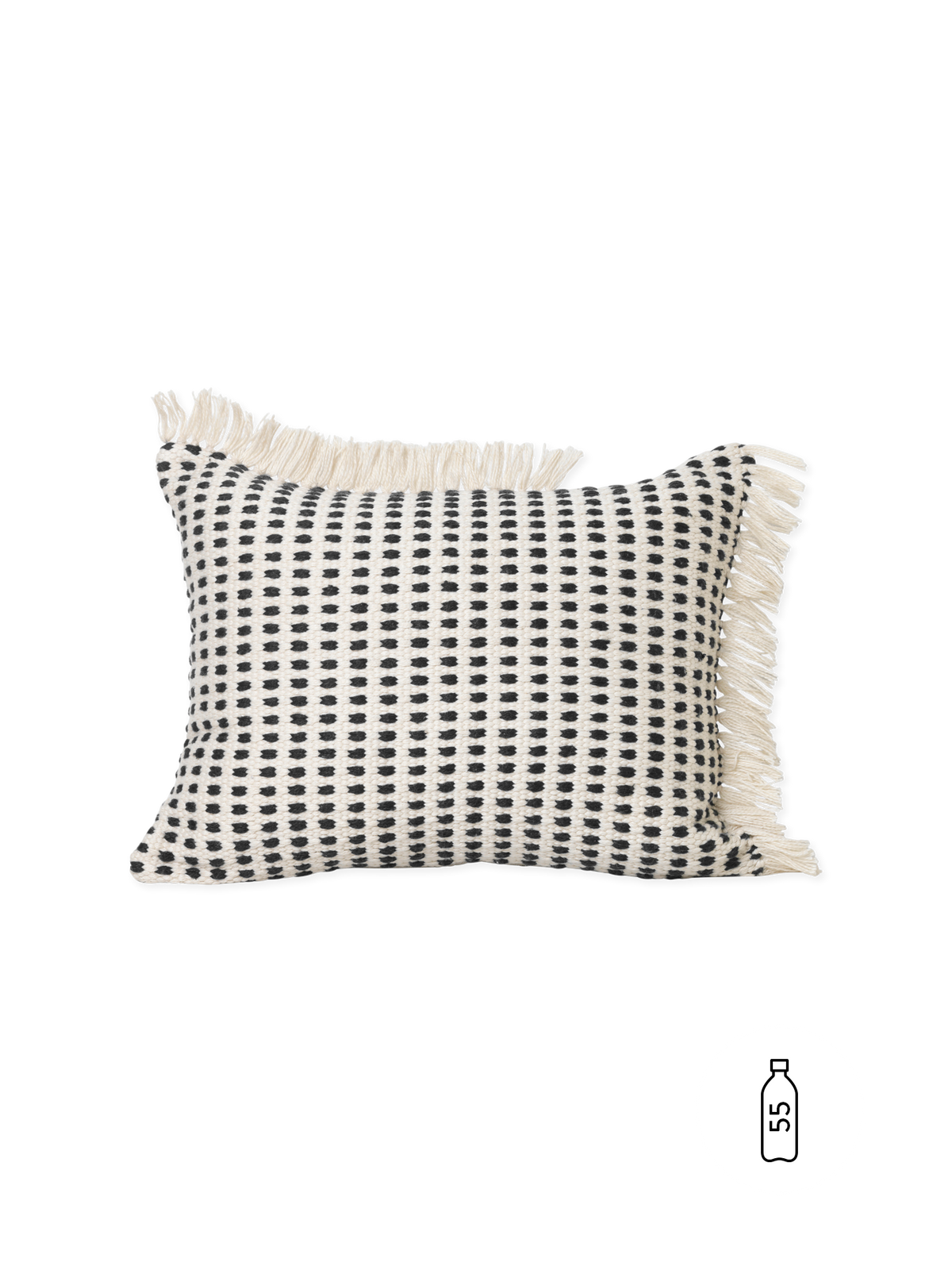Ferm Living Way Coussin Rect. - Off-whitehite/Blue